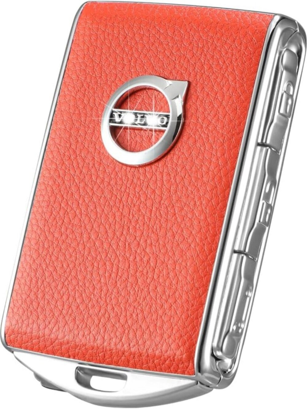 Stylish Leather Car Key Fob Cover with Zinc Alloy Frame for XC90, XC60, S60